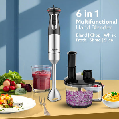 Agaro Grand Plus 6-in-1 Hand Blender | 1000W | Multi-Purpose Kitchen Blender |