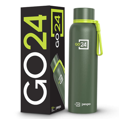 Pexpo Stainless Steel Insulated Flask Bravo | Leak Proof Lid | BPA Free | Hot & Cold |