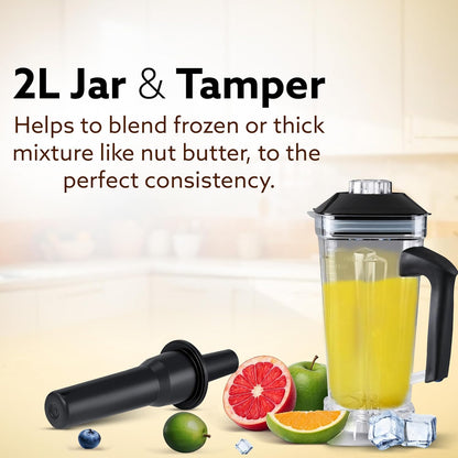 Agaro Grand Professional Blender | 2000W | 2 L | 8 Leaf SS Blade | Black |