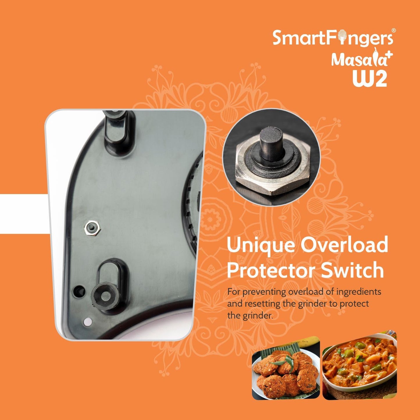 SmartFingers Comfort Plus  Wet Grinder | 1.25 Liter | Blue |