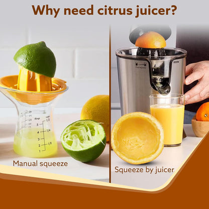 Agaro Regency Citrus Juicer | 350W | 650 ml | Silver & Black |