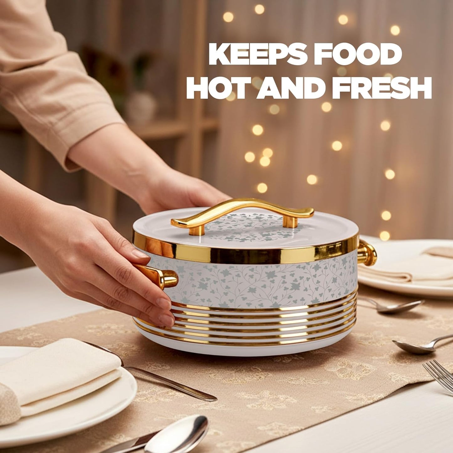 MILTON Insignia 2000 Casserole | 1900 ml | ISI Certified | Beige |