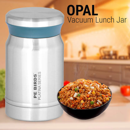 PE Birds Opal Sambar Jar with Unique Carry Bag | 550ml | Detachable Spoon |