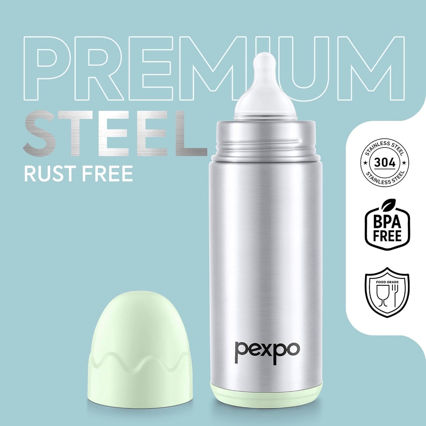 Pexpo thermo Stainless Steel  | Joy Baby feeder | 300 ml | ISI Certified |