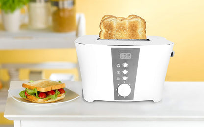 Black + Decker Toaster | 800-Watt | 2-Slice Pop-Up Toaster | Cool Touch Body |