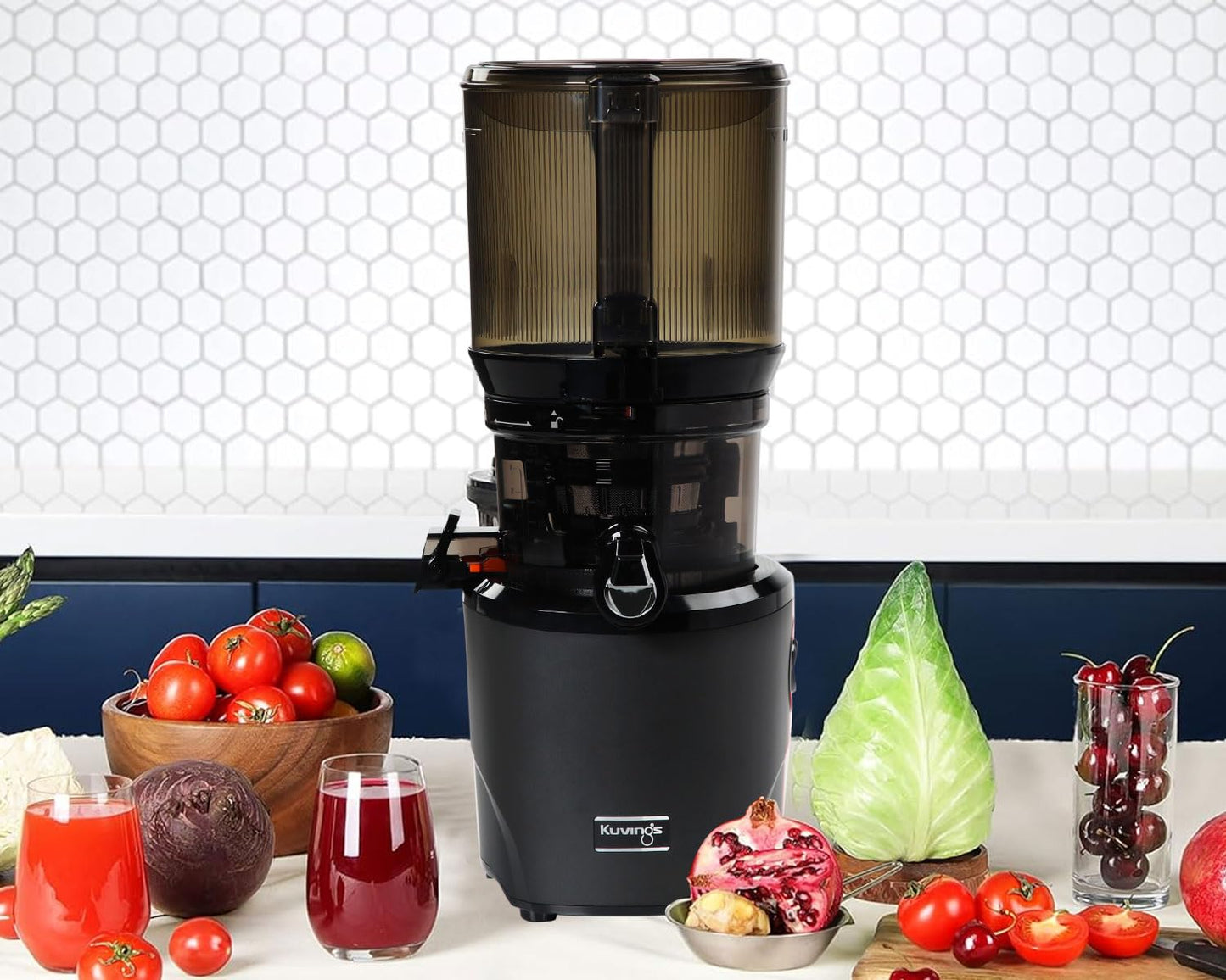 Kuvings Auto 10 | Black Cold Press Juicer | Ultimate Hands-Free Whole Slow Juicer