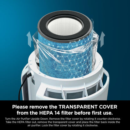 Shark HP300 Air Purifier | 1400 sq.ft Coverage | Captures 99.98% Dust, Smoke & Allergens |