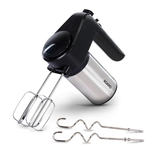 Agaro Elegant Stainless Steel  Hand Mixer | 300 Watts | Silver |