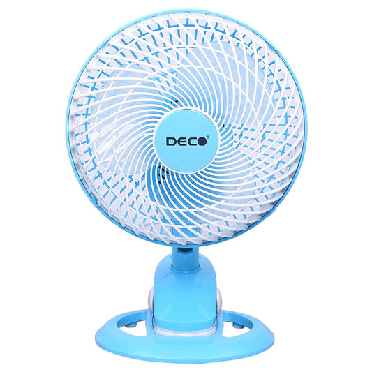 Deco Nano Portable table Fan | Sky Blue | 20 Watts | Compact & Lightweight | Freestanding |