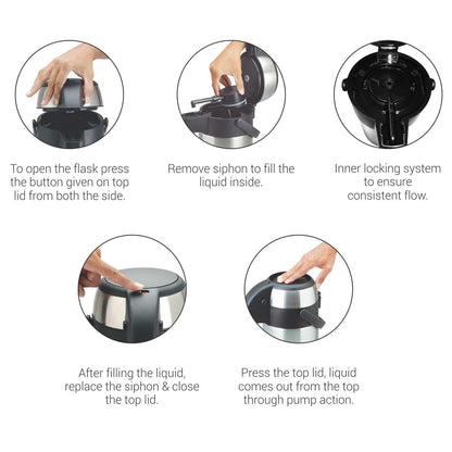 Milton Beverage Dispenser | 2500ml | Silver | Flask |