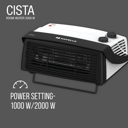 Havells Cista | Room Heater | White | 2000 W