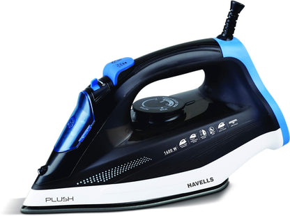 Havells Plush | 1600 Watts | Steam Iron | Black | Anti Scale & Anti Drip |
