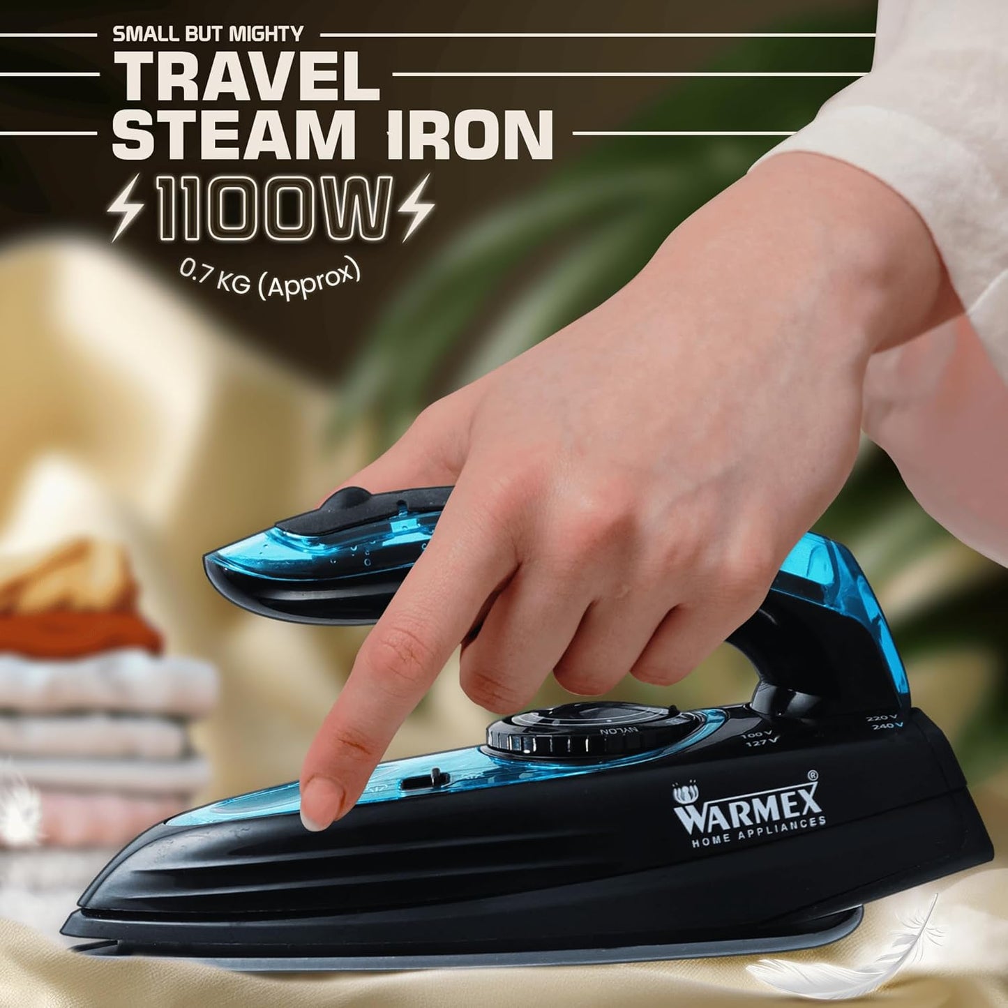 Warmex Mini Portable Travel Wet & Dry Steam Iron |  1100W  |