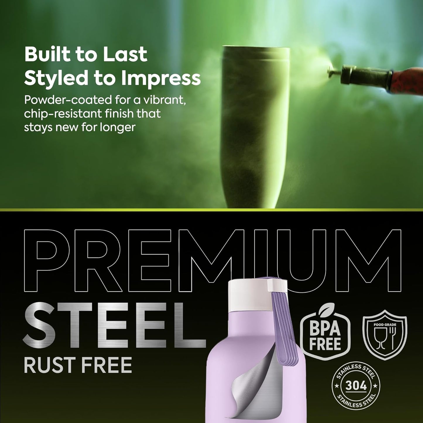 Pexpo Oslo Stainless Steel Water Bottle | 1 Ltr | Leak Proof |