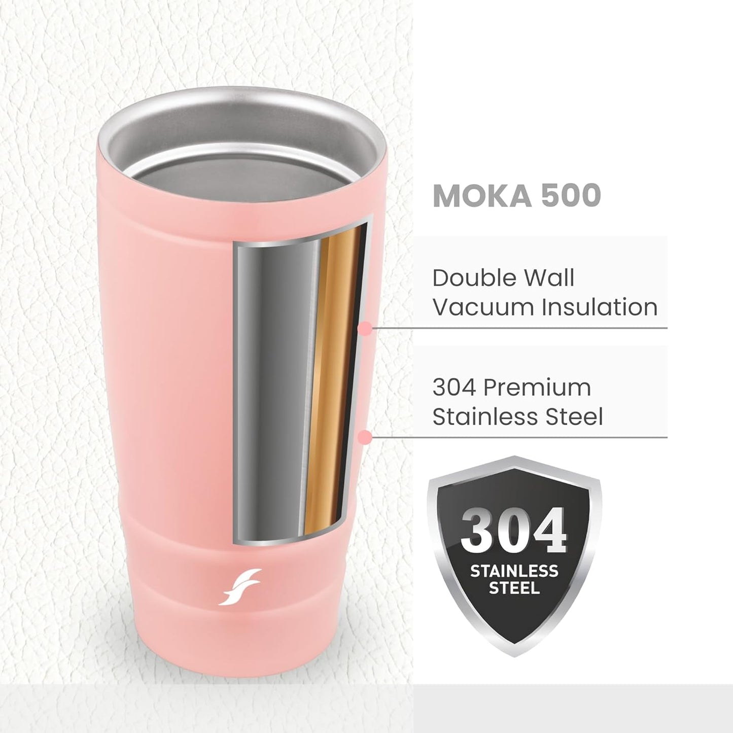FLAIR Moka Vacuum Insulated Coffee Mug | 500ml | Hot & Cold 12 hrs