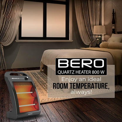 Havells Bero Quartz Heater | Black | 800 watt | 2 Heat Settings |