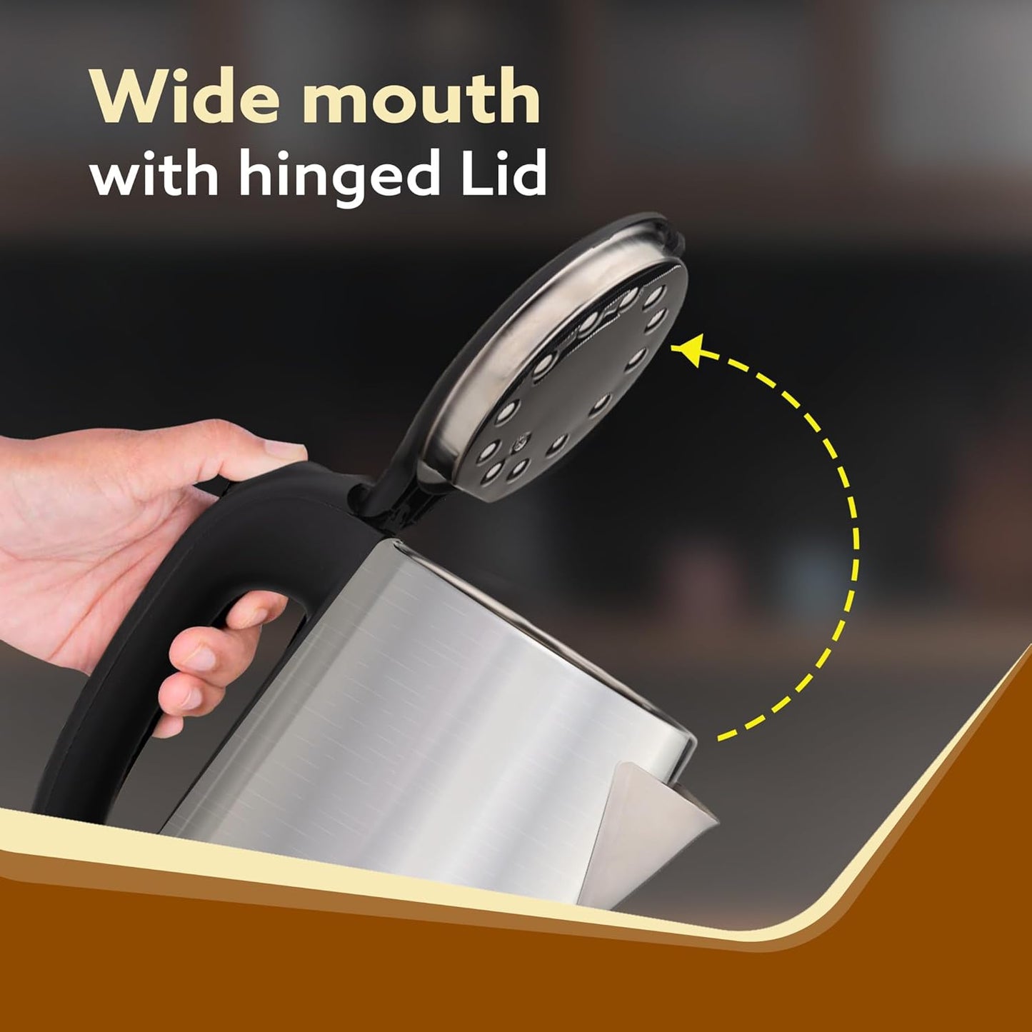 Agaro Sonnet Stainless Steel Electric Kettle | 1.5 Litre | Black |