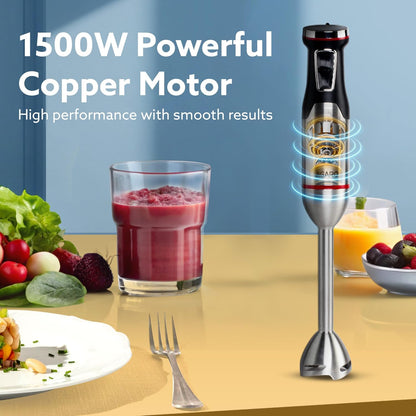Agaro Royal Hand Blender & Chopper | 1000W | SS Blades | Black |