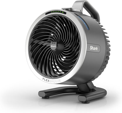 Shark Flexbreeze Hydrogo Fan | Portable Fan | 5 Speeds | Grey | Corded & Cordless
