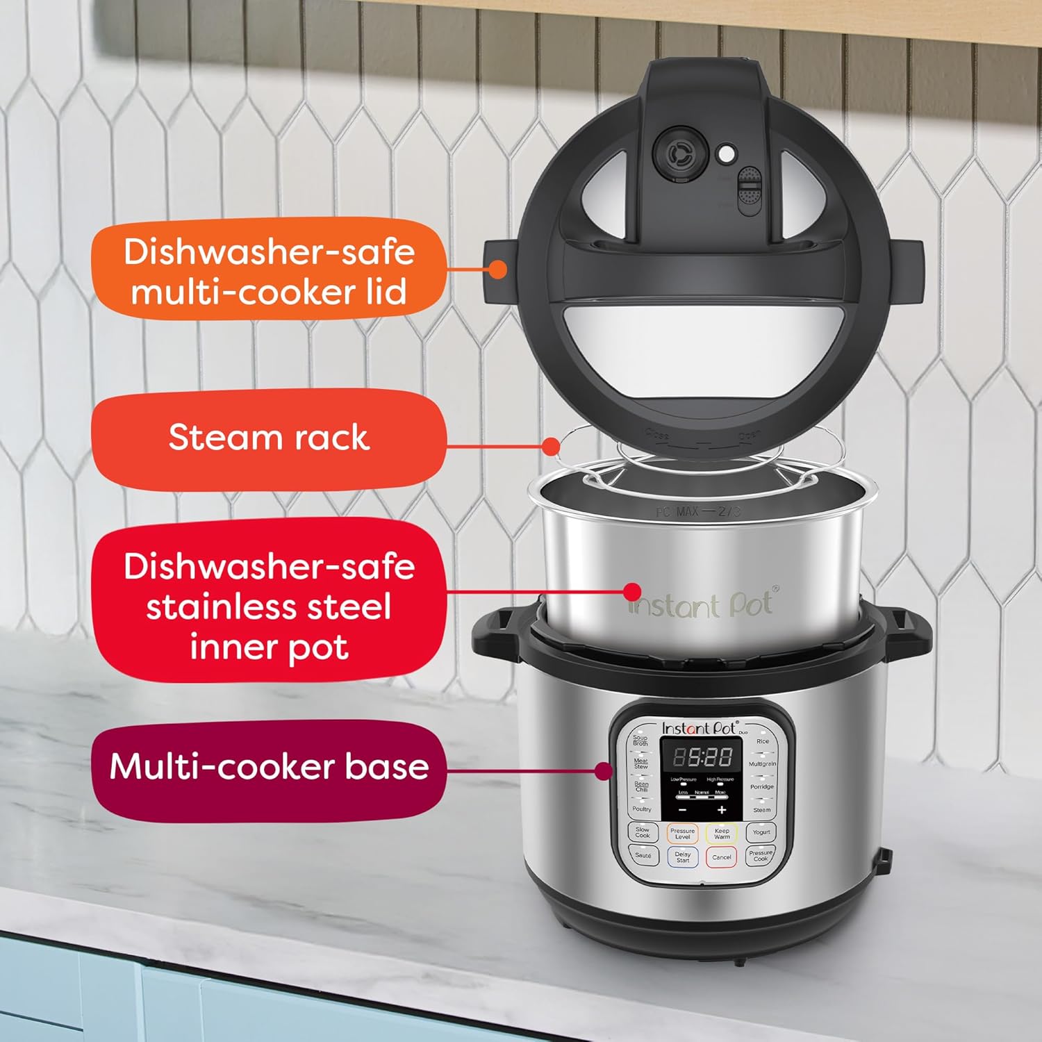 Instant Pot Duo 6QT | 7-in-1 Electric Pressure Cooker | Stainless