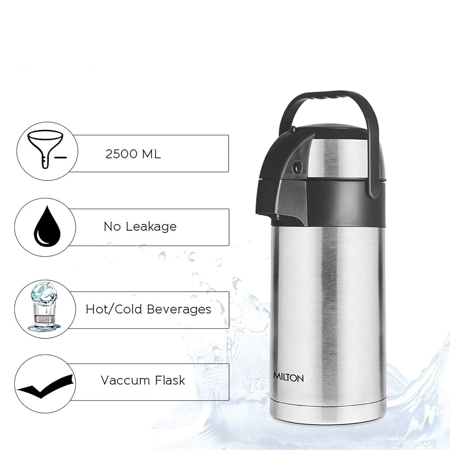 Milton Beverage Dispenser | 2500ml | Silver | Flask |