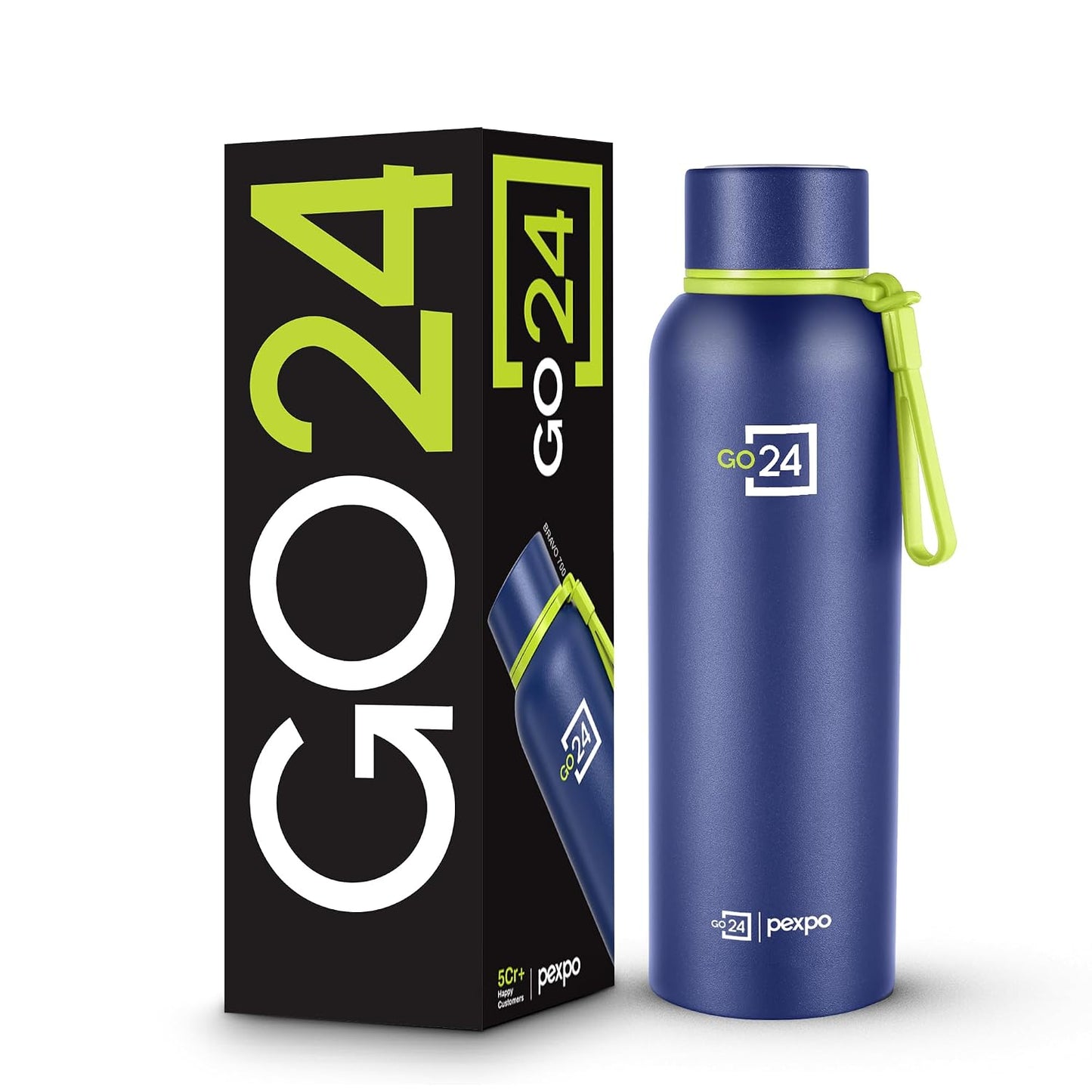 Pexpo Stainless Steel Insulated Flask Bravo | Leak Proof Lid | BPA Free | Hot & Cold |