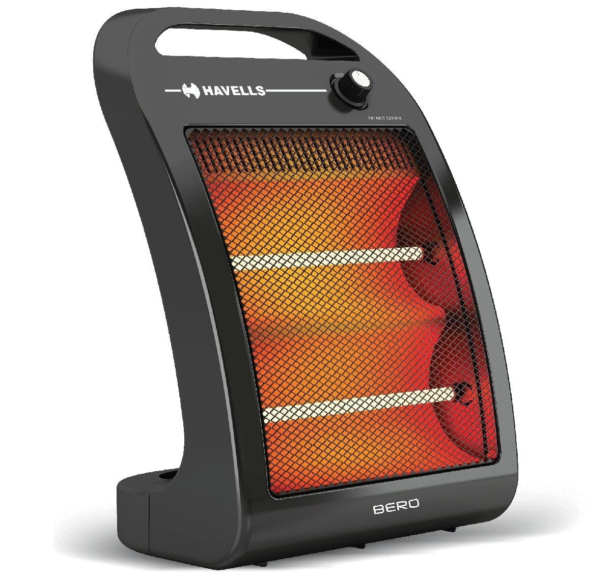Havells Bero Quartz Heater | Black | 800 watt | 2 Heat Settings |