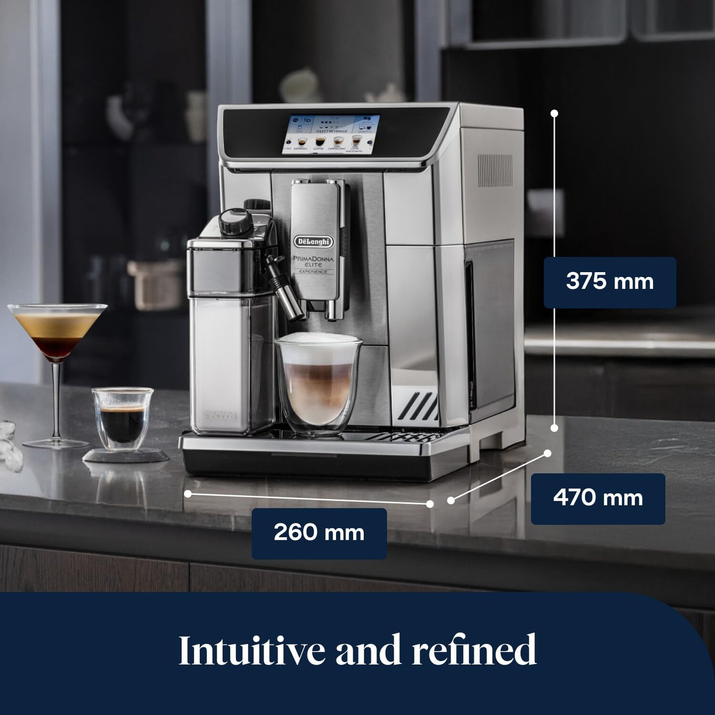 Delonghi Prima Donna Elite Coffee Machine | 50+ Hot & Cold Bevarage Options |