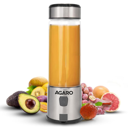 Agaro Galaxy Portable Blender | 450 ml | Rechargeable | Silver |