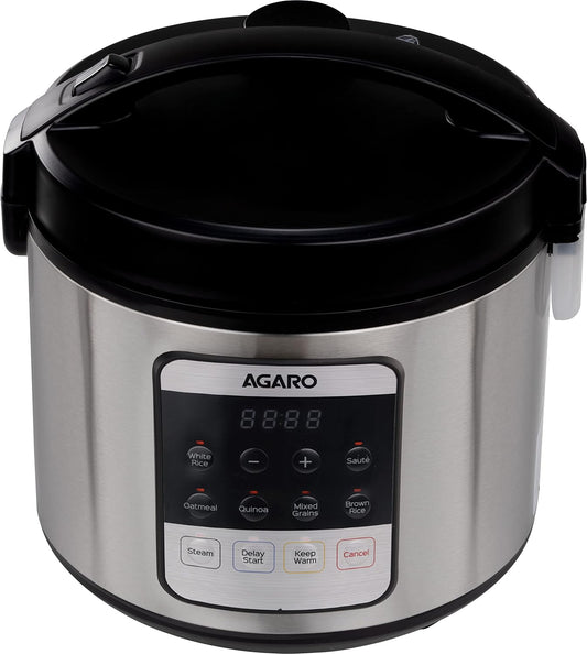 Agaro Royal Electric Rice Cooker | 5L | 6 Preset Cooking Function | Silver |