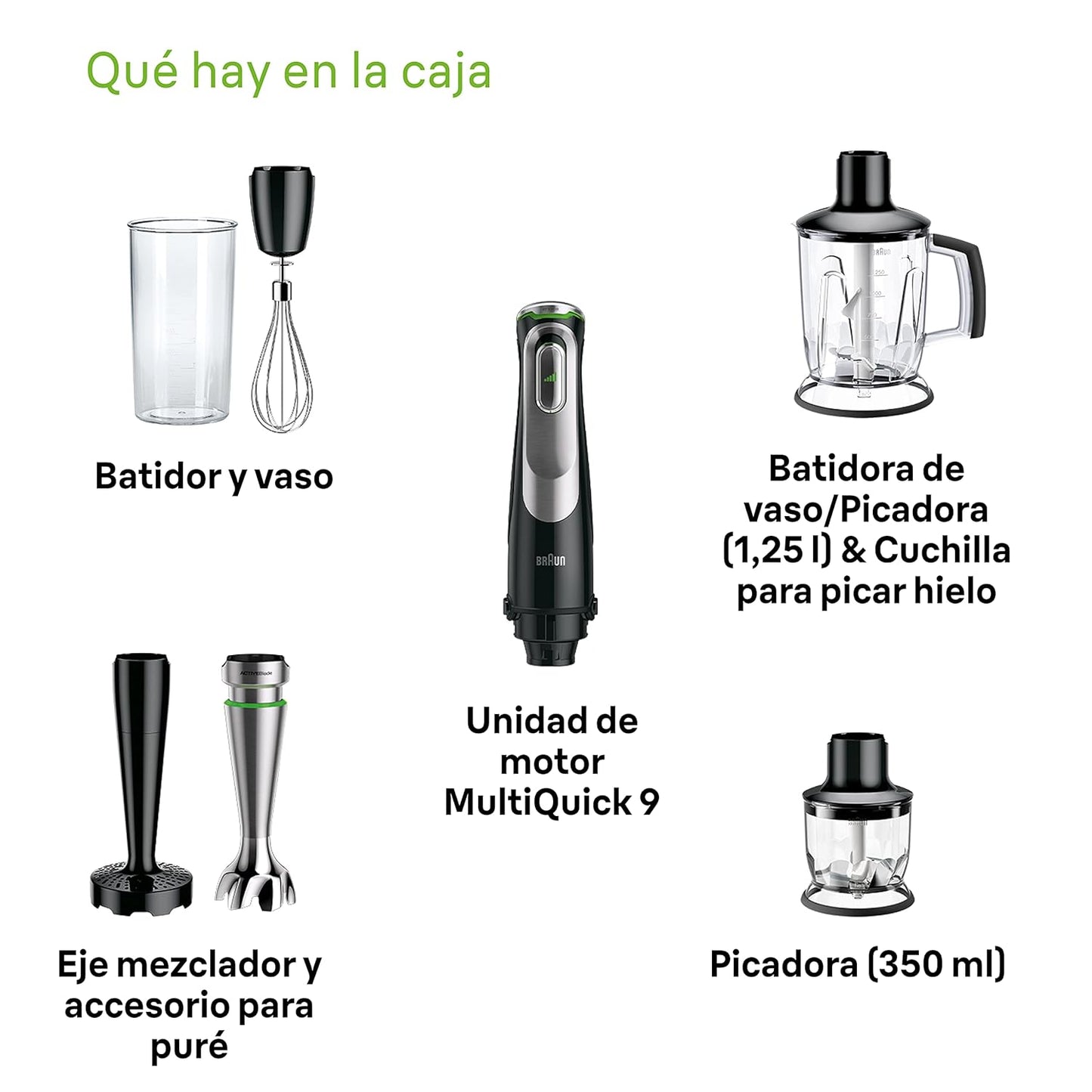 MultiQuick 9 Hand Blender | 1200W | Lightweight |Black
