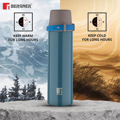 Buy Bergner Walking Vacuum Insulated Thermosteel Bottle/ Flask | 500 ml | Hydro |