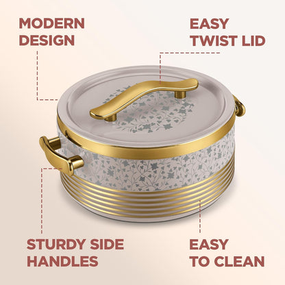 MILTON Insignia 2000 Casserole | 1900 ml | ISI Certified | Beige |