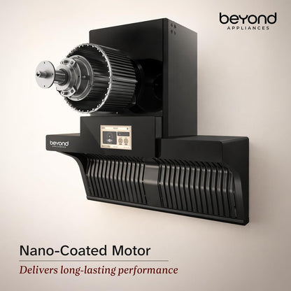 Beyond Orion Auto Clean Kitchen Chimney | 1600 CMH Suction | Filterless | Smart Touchscreen Display & Speaker |