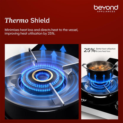 Beyond Appliances Quantum Manual Ignition Gas Saver Stove | 5-Star Energy Rated | LPG & PNG Compatible with 10-Year Warranty |
