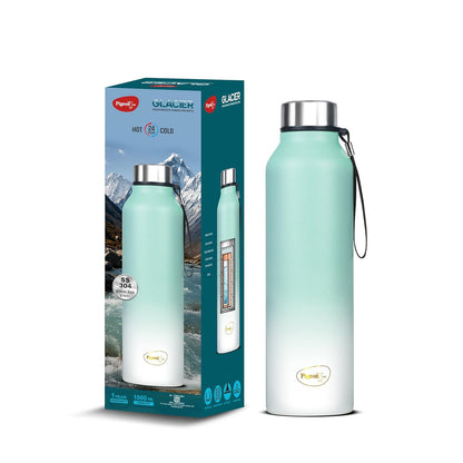 Pigeon Glacier Vacuum Water Bottle | Wide Mouth | Teal Green |