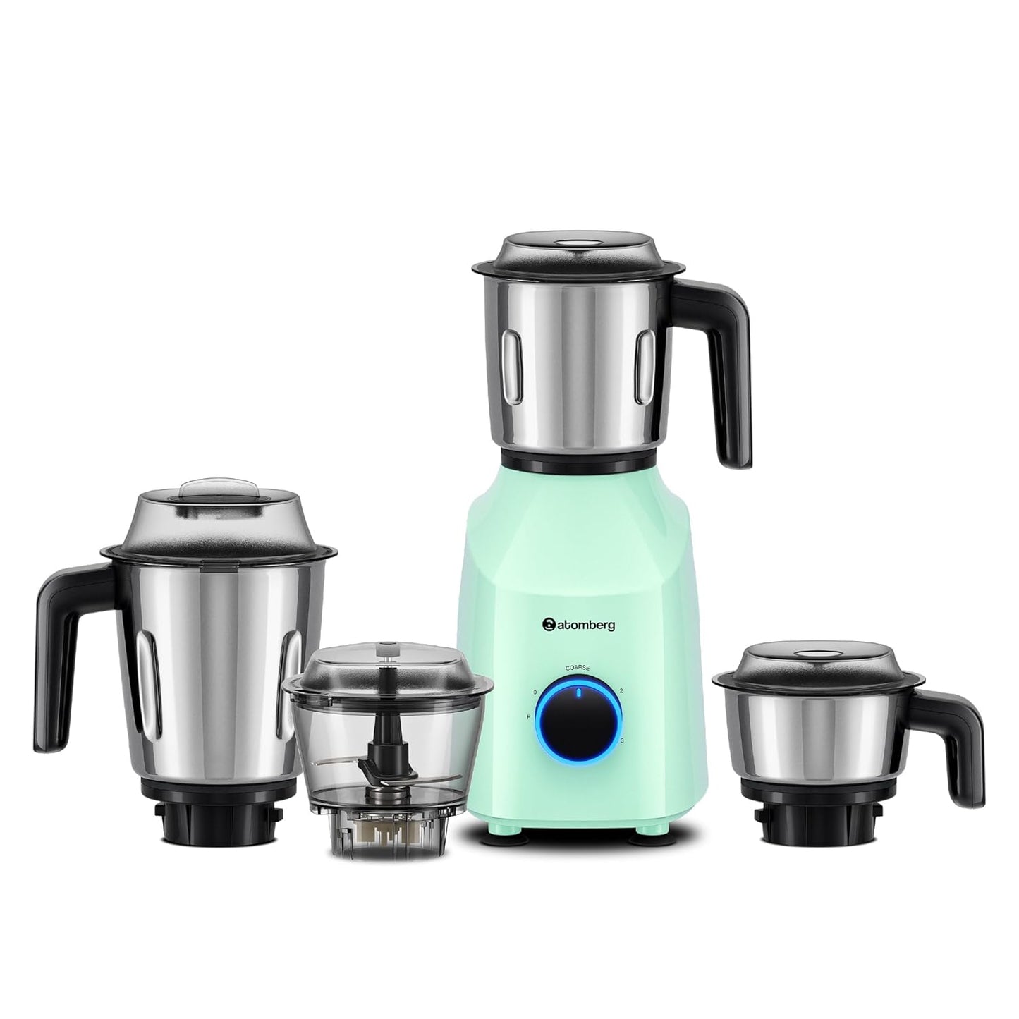 Atomberg Yulia Mixer Grinder | 750 W | 4 Multipurpose Jars including Chopper Jar | Advanced Safety Features |