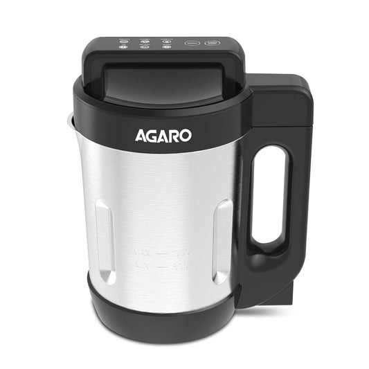 AgarElite Soup Maker | 1L | SS Blades | Grey | 6 Preset Cooking Functions |