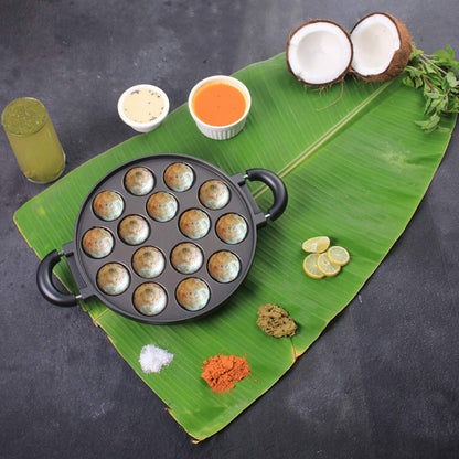 Buy Wonderchef Paniyarakkal | Non-stick |23 cm | 15 Cativies | Black |