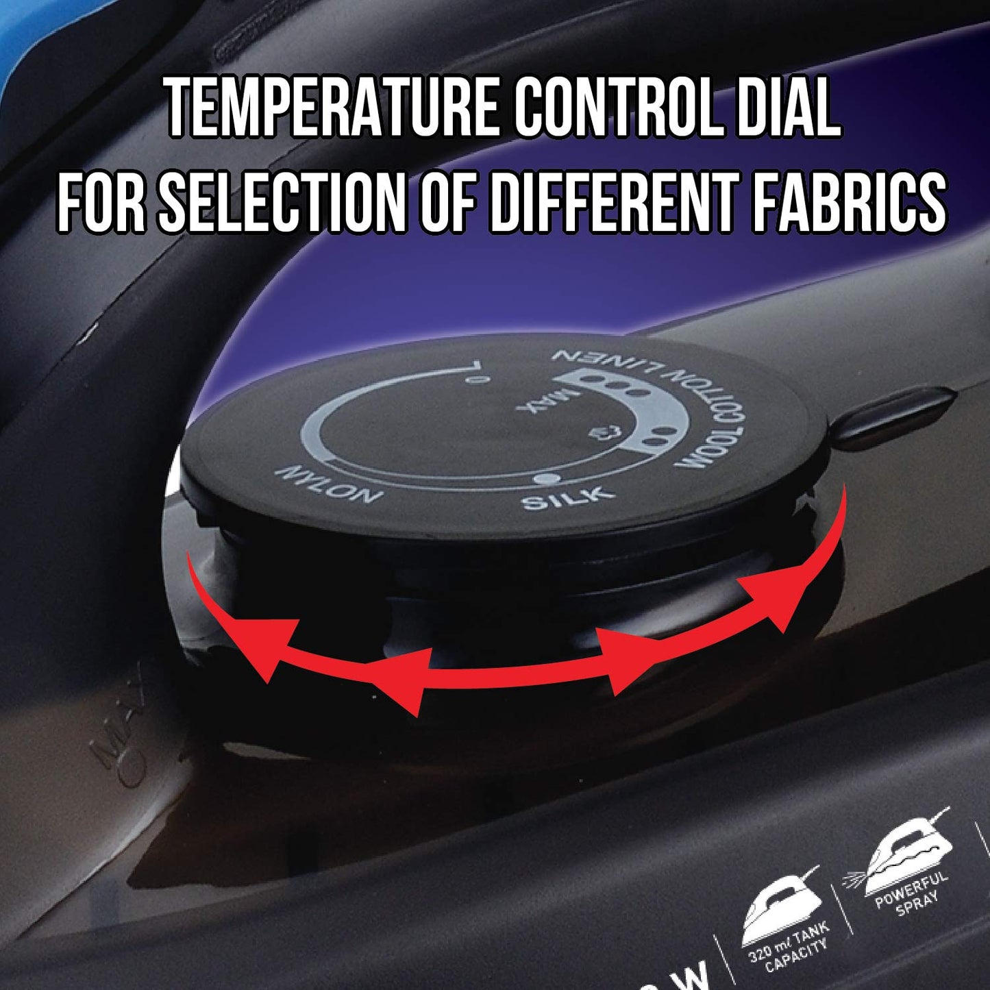 Havells Plush | 1600 Watts | Steam Iron | Black | Anti Scale & Anti Drip |