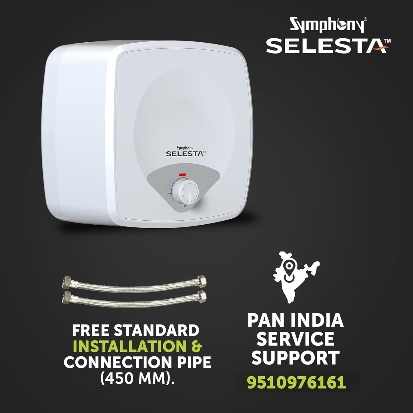 Symphony Selesta Geyser | 2KW Heating | White |