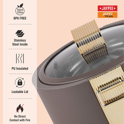 Jaypee Regalia Klass Inner Stainless Steel Casserole | 1500ml | Chocolate |
