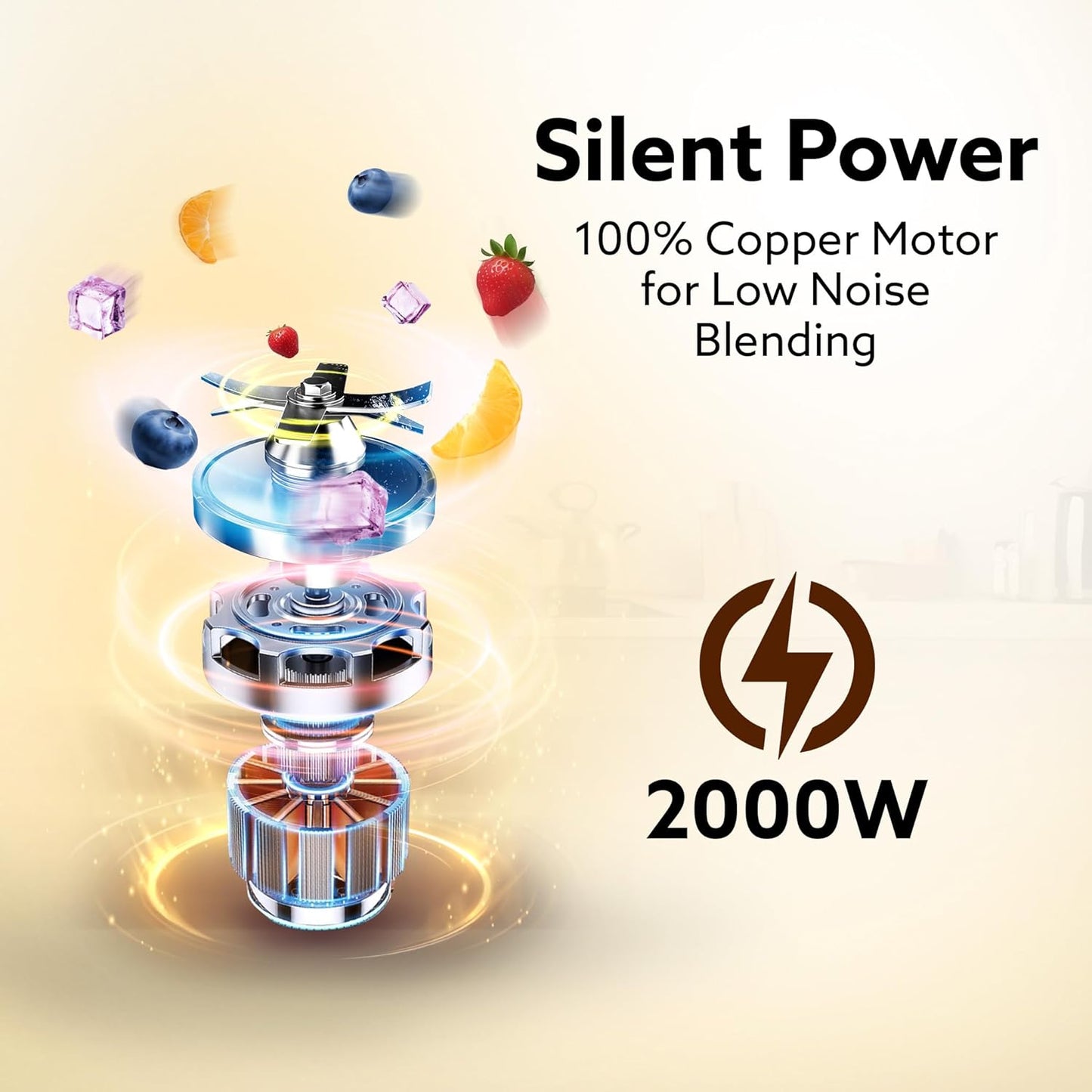 Agaro Royal Professional Blender | 5 Preset Function | 2000W | 9 Speed | Black |