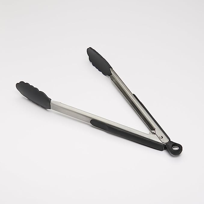 OXO Good Grips 12-Inch Tongs with Black Silicone Heads