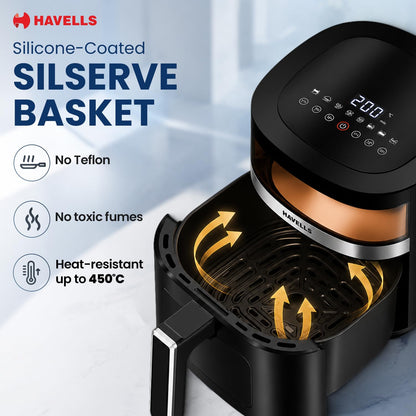 Havells Prolife Stellar Chef Digital | 5.5 Litre | 1500W | Air Fryer |