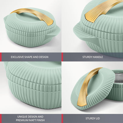 MILTON plastic Oyster 1500 Insulated Casserole | Hot & Cold | Easy to Store |