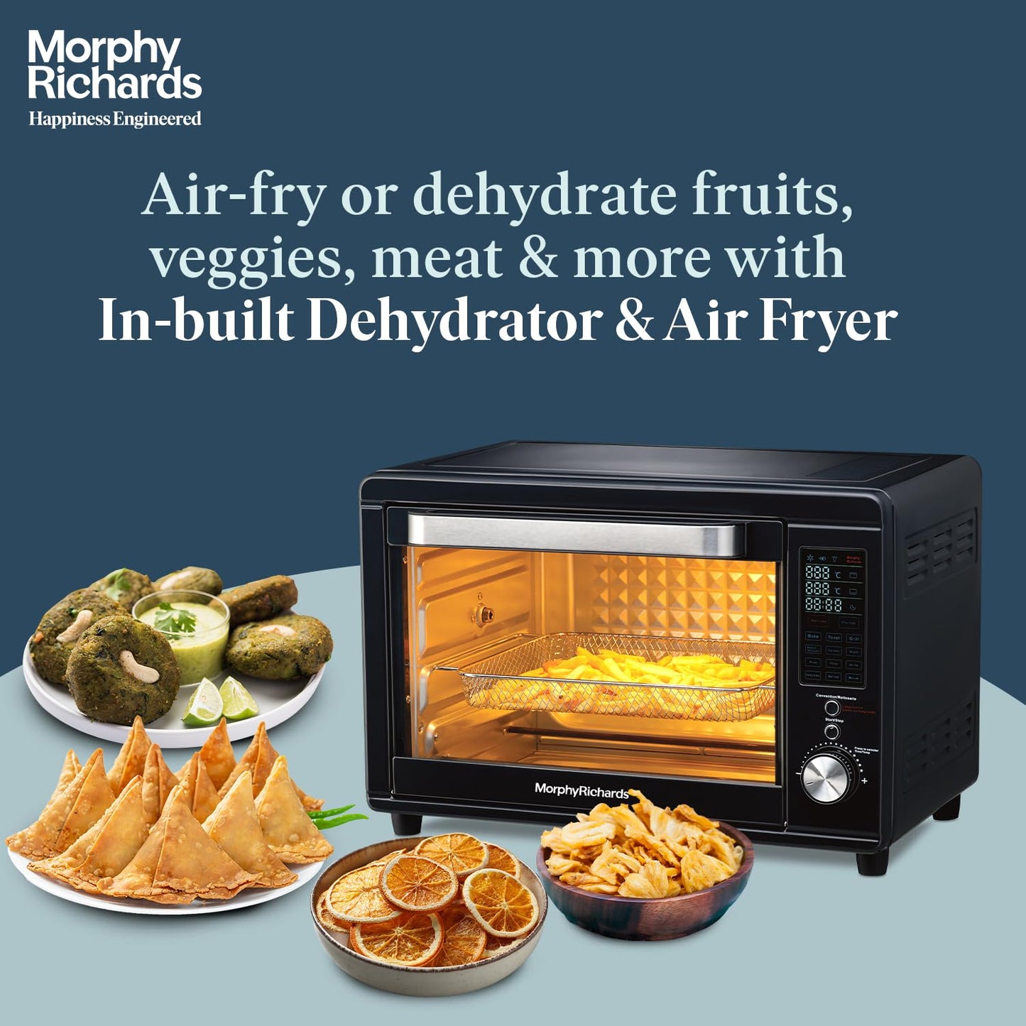 Morphy Richards Digital OTG, In-Built Air-Fryer & Dehydrator Function | 40 Litre | Black |