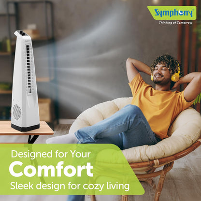 Symphony SURROUND JR Tower Fan | Space Saving | White |