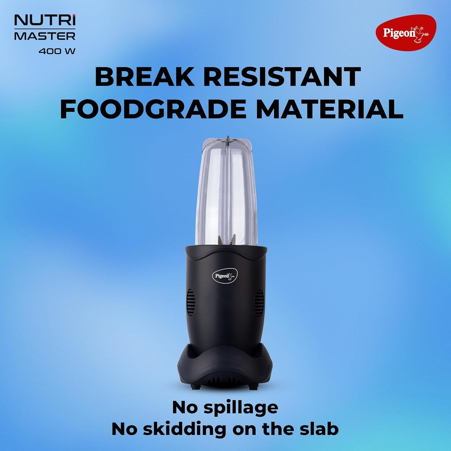 Pigeon Nutri Master 2 Jars | Stainless Steel | Mixer Grinder, Juicer, Blender, Smoothie Maker All-In-1 Machine |