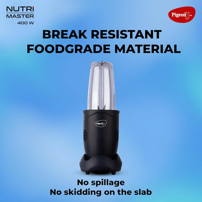 Pigeon Nutri Master 2 Jars | Stainless Steel | Mixer Grinder, Juicer, Blender, Smoothie Maker All-In-1 Machine |